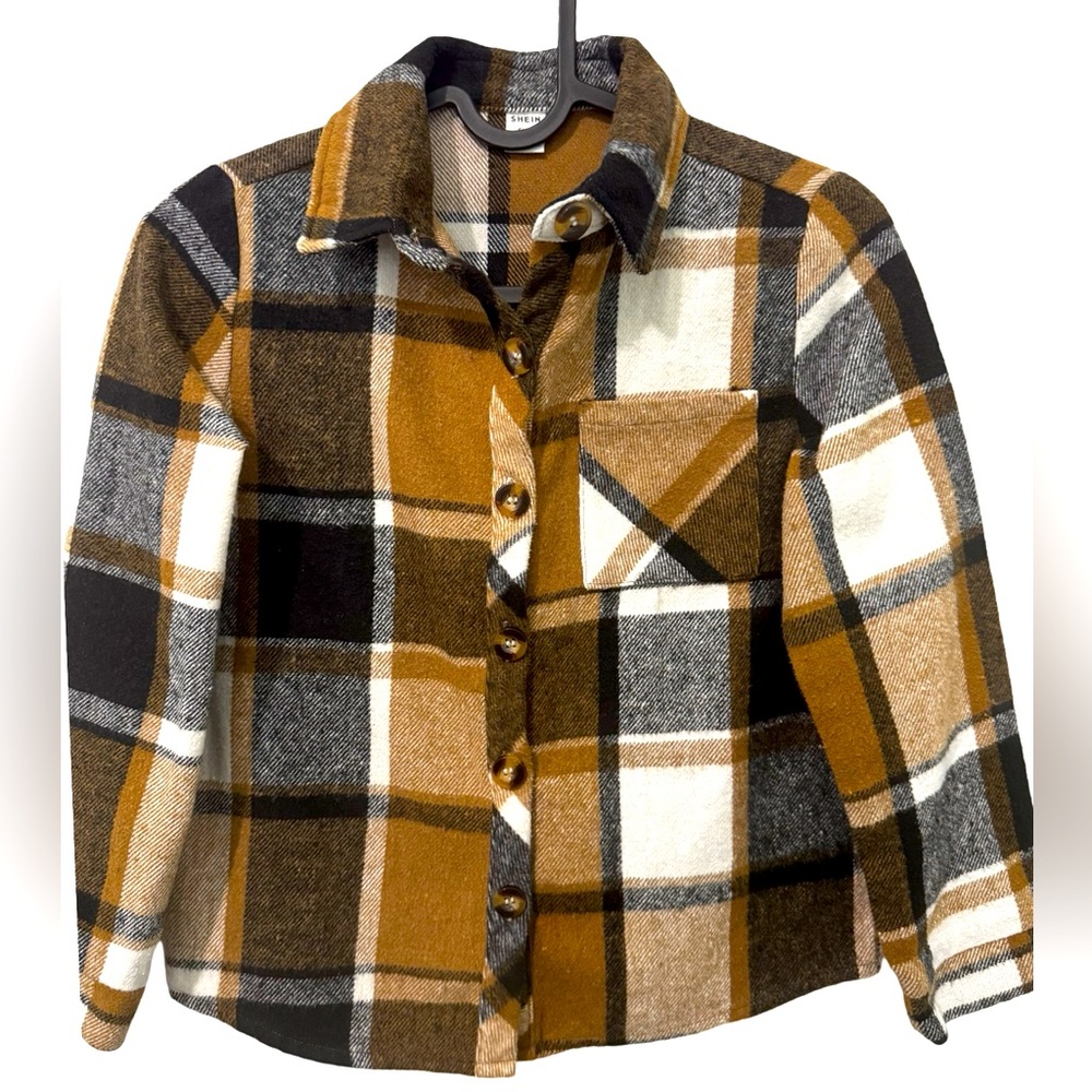 Boys Long Sleeve Flannel Thick Shirt Size 9Y